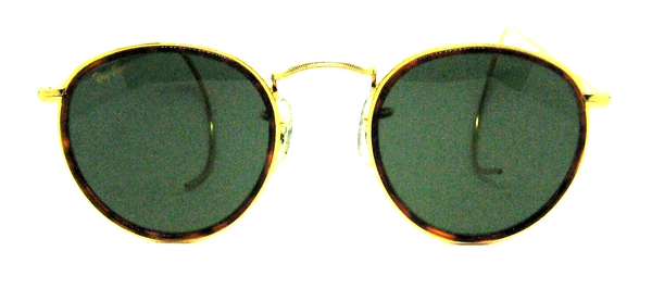 Ray-Ban USA Vintage NOS B&L Tortuga Round W1675c Classic Metals New Sunglasses
