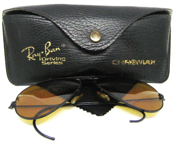 Ray-Ban USA B&L Aviator Chromax 58mm 4-Driving Black Chrome Excellent Sunglasses