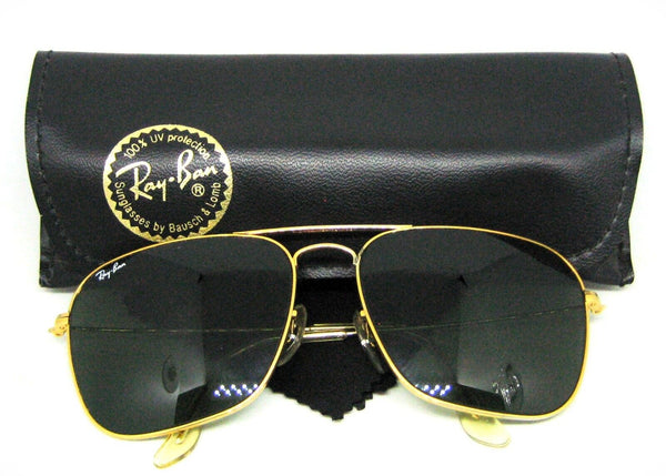 Ray-Ban USA Vintage 1980s B&L Aviator Caravan 58mm G-15 Mint Sunglasses & Case