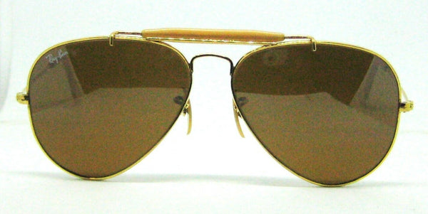 Ray-Ban USA Vintage 1980s B&L Aviator Driver TGM Outdoorsman I Sunglasses & Case