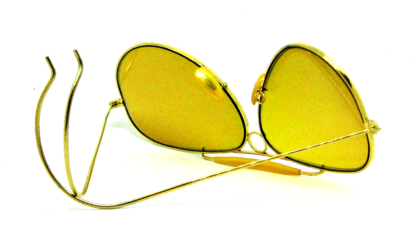 Ray-Ban USA NOS Vintage 70s B&L Aviator LIC Ambermatic Bullet Shooter Sunglasses