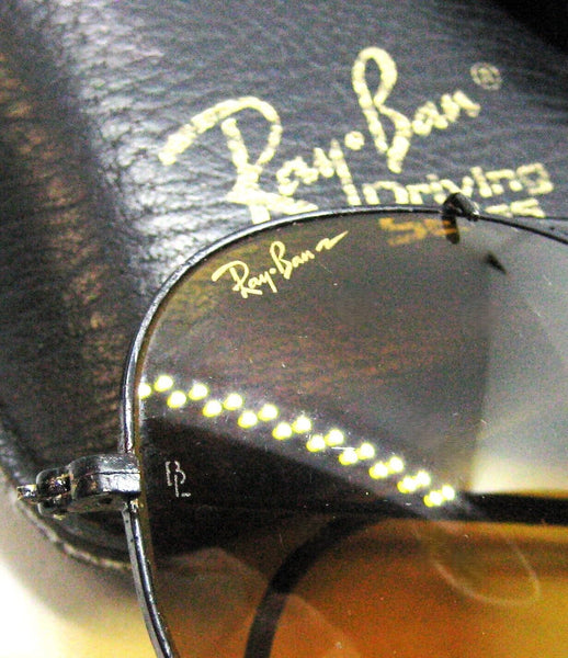 Ray-Ban USA B&L Aviator Chromax 58mm 4-Driving Black Chrome Excellent Sunglasses