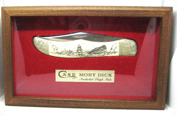 Case XX USA 1980 NOS W165 SS SAB Scrimshawed Bone Moby Dick Nantucket Ride Knife