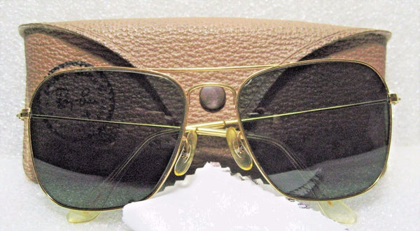 RAY-BAN *NrMINT VINTAGE B&L AVIATOR L0582 CARAVAN 24kGP ClassicMetals SUNGLASSES - Vintage Sunglasses 