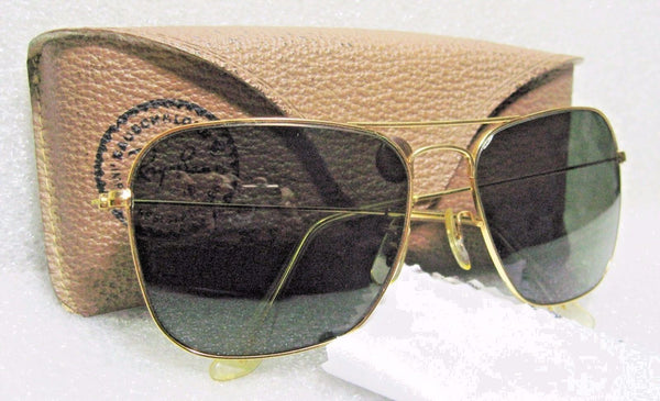 RAY-BAN *NrMINT VINTAGE B&L AVIATOR L0582 CARAVAN 24kGP ClassicMetals SUNGLASSES - Vintage Sunglasses 