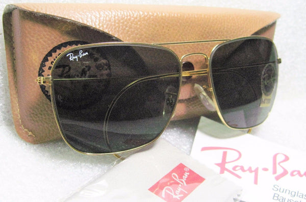 RAY-BAN NOS VINTAGE B&L AVIATOR L0582 CARAVAN 24kGP ClassicMetals NEW SUNGLASSES - Vintage Sunglasses 