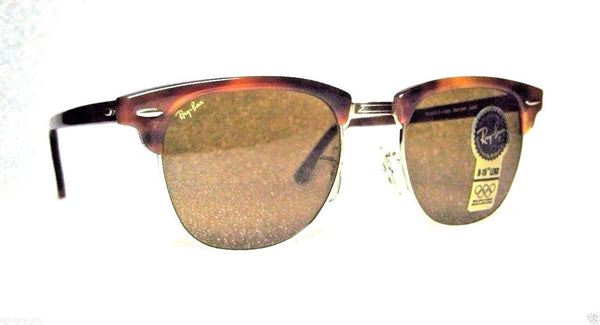 RAY-BAN *NOS VINTAGE B&L CLUBMASTER II W1117 Blond Tortoise *NEWinBOX SUNGLASSES - Vintage Sunglasses 