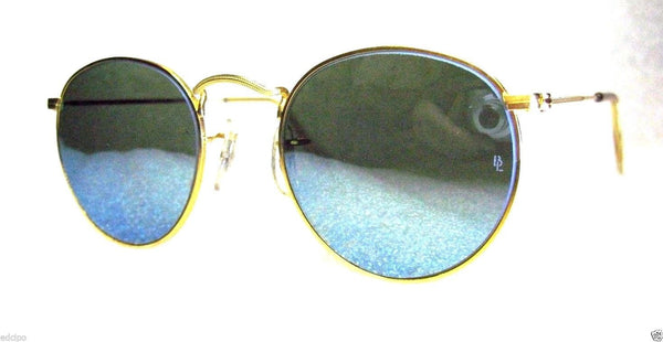RAY-BAN NOS VINTAGE B&L Classic Metals W1861 Etchd 24K BlueMirror NEW SUNGLASSES - Vintage Sunglasses 