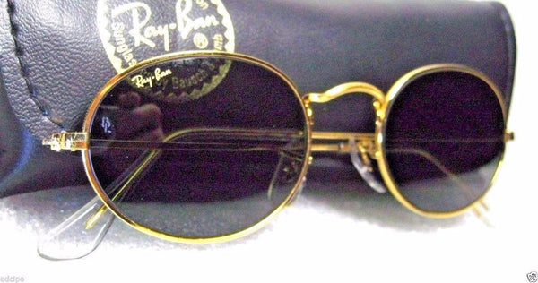 RAY-BAN *NOS VINTAGE B&L "Lennon Style" W0976 24k Classic Metals *NEW SUNGLASSES - Vintage Sunglasses 