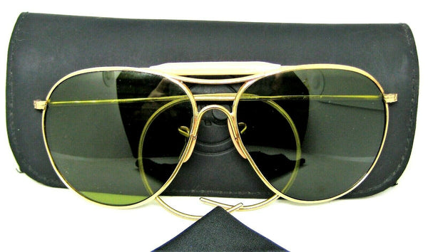 American Optical USA NOS Aviator WWII B&L Ful Vue 12kGF Vintage 40s Sunglasses