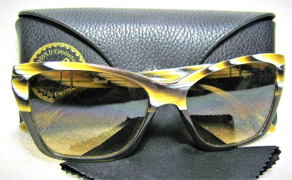 Persol Buck Horn PO 3025-S 954/51 Vanilla Caramel Exnt Sunglasses + Ray-Ban Case