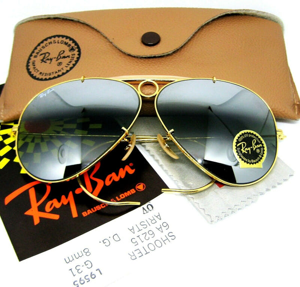 Ray-Ban Vintage NOS USA B&L Aviator Bullet Hole Shooter G-31 DGM New Sunglasses