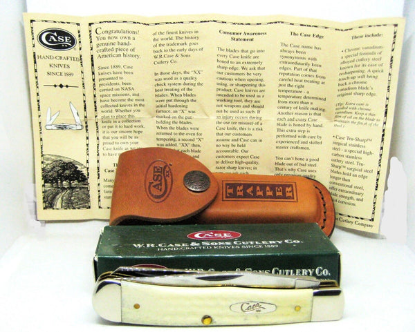 Case XX SS USA Natural Trapper 00279 New in Box Vintage 2003 NEW Knife & Sheath