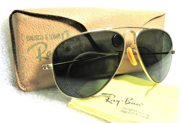 Vintage Ray-Ban USA Rare 1940s B&L Pilot 52 G-15 Aviator 12kGF Sunglasses & Case - Vintage Sunglasses 