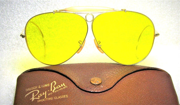 Ray-Ban USA Vintage 1940s B&L Aviator Kalichrome 12kGF Bullet Shooter Sunglasses - Vintage Sunglasses 