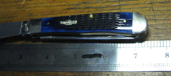 CASE XX USA Vintage 6254 Blue Bone Rogers Corn Cob Jig Trapper New Pocket Knife