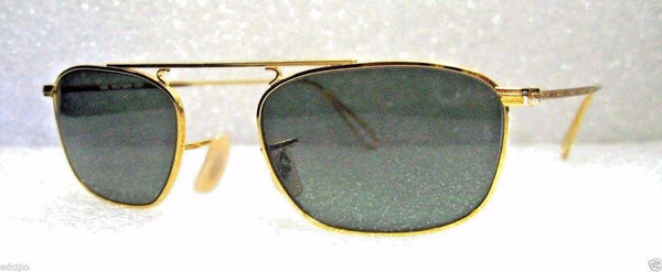 Ray-Ban USA NOS Vintage B&L Mod Aviator W2001 PinpointEtched Gold New Sunglasses - Vintage Sunglasses 