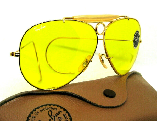 Ray-Ban USA Vintage NOS B&L Aviator Kalichrome BulletHole Shooter New Sunglasses - Vintage Sunglasses 