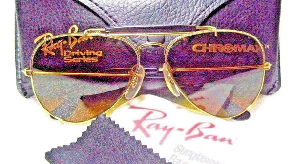 Ray-Ban USA Vintage B&L Aviator Chromax W1665 Driving Series Sunglasses