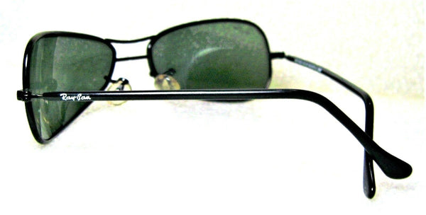 Ray-Ban USA Vintage NOS B&L Orbs W2384 Sleek Black Chrome Wrap New Sunglasses