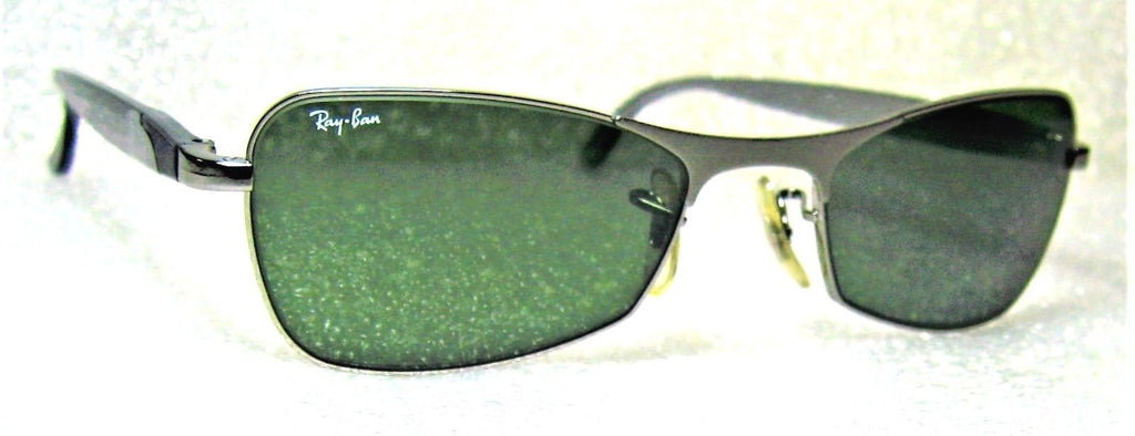 Ray-Ban USA NOS Vintage B&L Side St. Sqare W2340 Silver Gray G-15 New Sunglasses - Vintage Sunglasses 