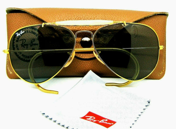 Ray-Ban USA NOS Vintage B&L Aviator Outdoorsman Blue Changeables New Sunglasses - Vintage Sunglasses 
