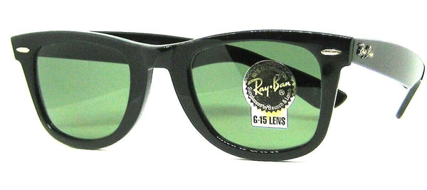 Ray-Ban USA NOS Vintage B&L Wayfarer L2009 G15 5024 Ebony New In Box Sunglasses