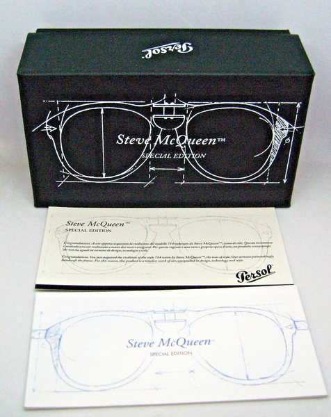 Persol NOS Steve McQueen Vintage 714SM Polarized Havana New In Box Sunglasses