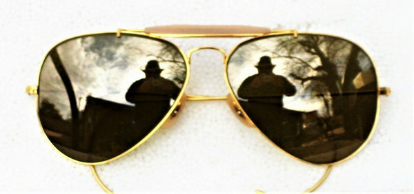 Ray-Ban USA Vintage 70s NOS B&L Aviator Ambermatic Full Mirror Photo Sunglasses - Vintage Sunglasses 