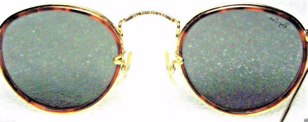 Ray-Ban USA Vintage NOS B&L Tortuga Round W1675 Classic Metals New Sunglasses - Vintage Sunglasses 