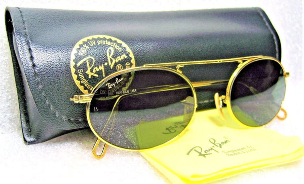 Ray-Ban USA *NOS Vintage *B&L Oval Arista W1696 Pinpoint Etched *NEW Sunglasses - Vintage Sunglasses 