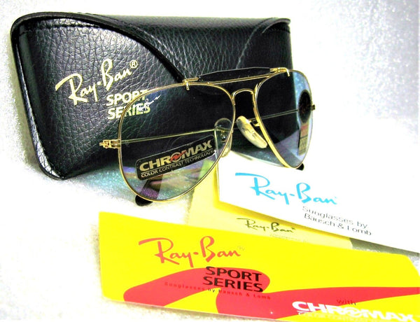 **SOLD**Ray-Ban USA Vintage NOS B&L Aviator ACE-30 Purple Chromax Sport S New Sunglasses - Vintage Sunglasses 