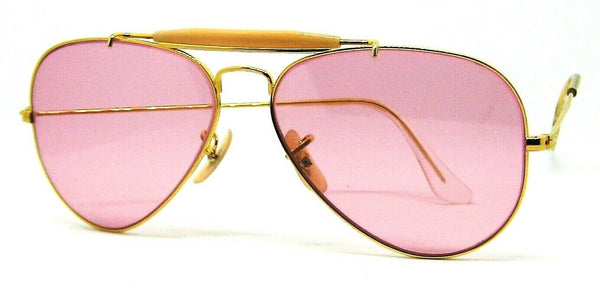 Ray-Ban USA NOS Vintage B&L Aviator Outdoorsman Changeables Rose New Sunglasses