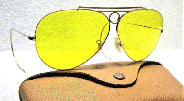 Ray-Ban USA NOS Vintage 1950/60s B&L Aviator Kalichrome 12kGF Shooter Sunglasses - Vintage Sunglasses 