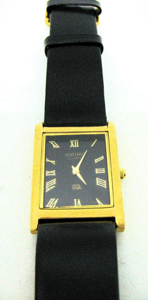 Seiko Quartz Slim Men's Wrist Watch Roman Dial New Battery Japan Made Mint