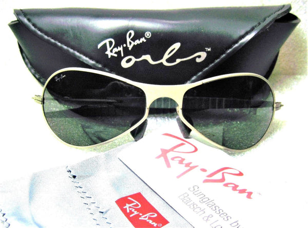 Ray-Ban USA Vintage NOS B&L Orbs Infinity W2373 Matte Silver New Sunglasses - Vintage Sunglasses 