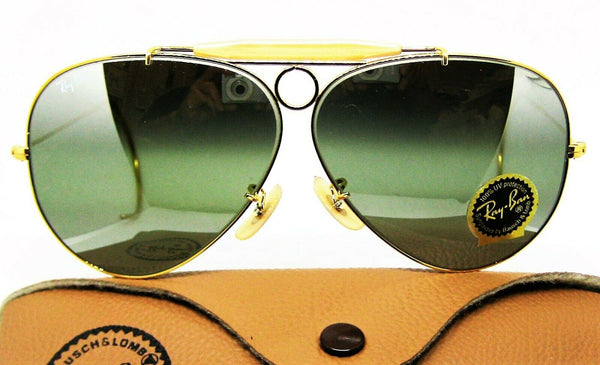 Ray-Ban Vintage NOS USA B&L Aviator Bullet Hole Shooter G-31 DGM New Sunglasses