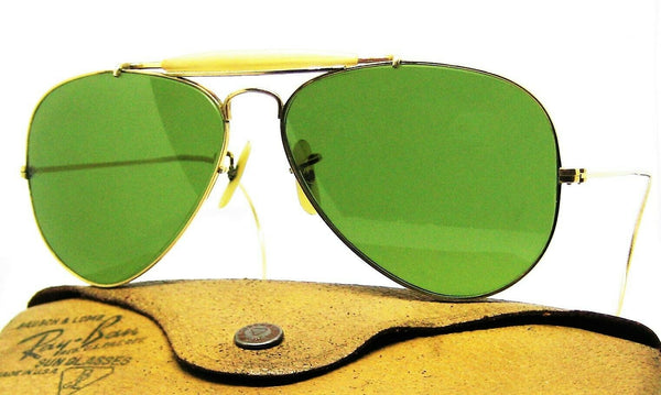 Ray-Ban USA Vintage 1950s B&L 12k GF Aviator 58mm RB-3 Very Rare Mint Sunglasses