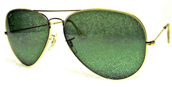 Ray-Ban USA Vintage 80s NOS B&L Aviator G-15 Arista 24k GP 62{}14 New Sunglasses - Vintage Sunglasses 