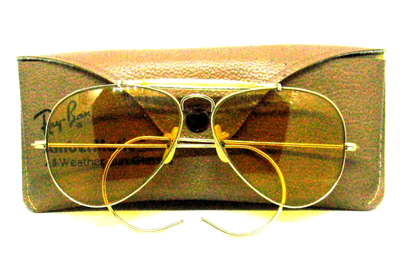 Ray-Ban USA NOS Vintage 70s B&L Aviator Ambermatic 12k GF Nr.Mint Sunglasses