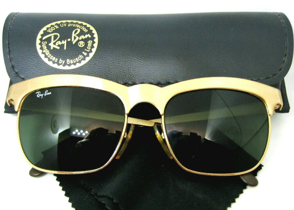 Vintage Ray-Ban USA B&L Gold Wayfarer Nuevo W0755 G-15 Nr Mint Sunglasses & Case