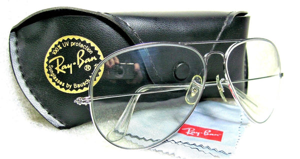 Ray-Ban USA *NOS Vintage B&L Aviator Blue *Changeable White Gold *NEW Sunglasses - Vintage Sunglasses 