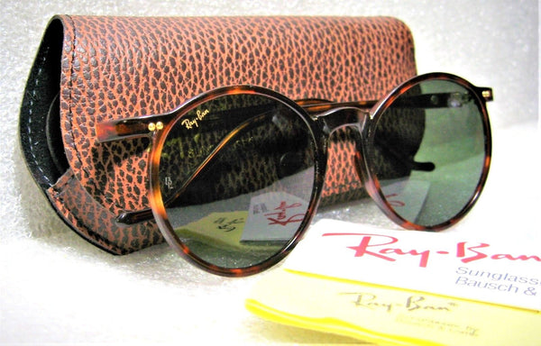 Ray-Ban USA Vintage NOS B&L Asbury Lemans Gatsby W1726 Round G-15 New Sunglasses - Vintage Sunglasses 