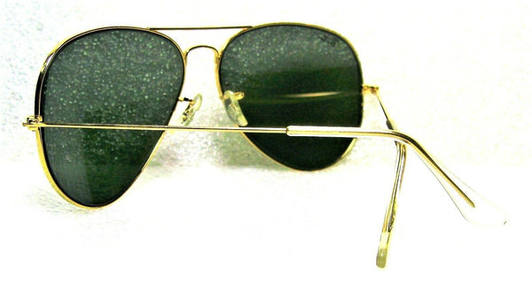 Ray-Ban USA NOS Vintage B&L Aviator Arista 24kGP 58mm G-15 New Sunglasses & Case - Vintage Sunglasses 