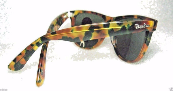 Ray-Ban USA *NOS Vintage B&L Ltd. Wayfarer II W1447 "Green Tortoise"  Sunglasses - Vintage Sunglasses 