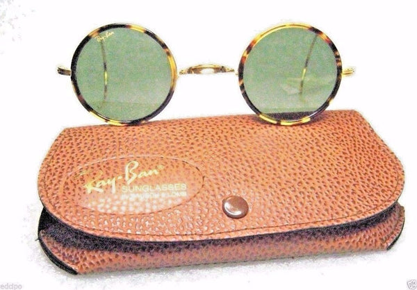 Ray-Ban USA NOS Vintage B&L Cheyenne I Lennon W1750 Honey~Tortis New Sunglasses - Vintage Sunglasses 