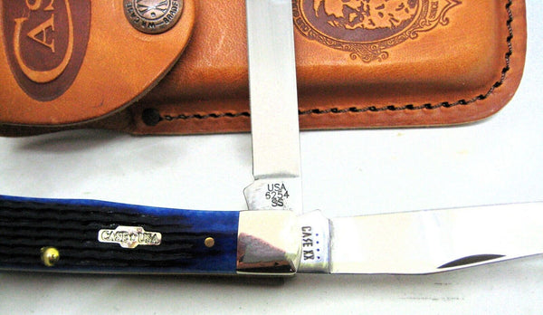 CASE XX USA Vintage 6254 Blue Bone Rogers Corn Cob Jig Trapper New Pocket Knife