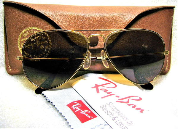 Ray-Ban USA NOS Vintage B&L Aviator Tortuga Classic B-15HC  L1706 New Sunglasses - Vintage Sunglasses 