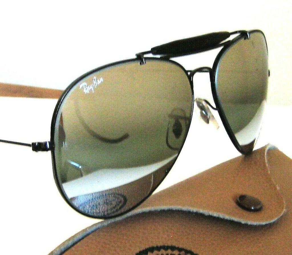 Ray-Ban USA NOS Vintage 1980s B&L Aviator DGM Outdoorsman BlackChrome  Sunglasses