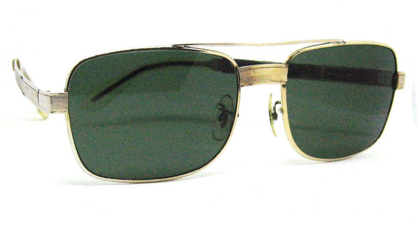 Ray-Ban USA Vintage 1960s B&L Elvis square 10k Go Etched Rare Mint Sunglasses